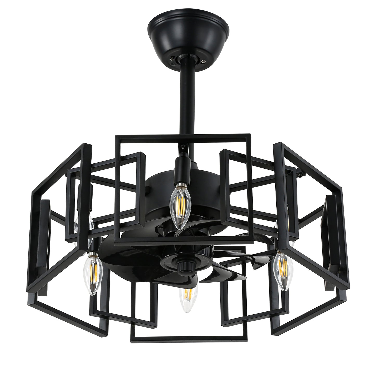 DC2029-19.69" Classic Reversible Ceiling Fan with Remote and 4 Lights, DC Motor 6 Speeds Ceiling Fan