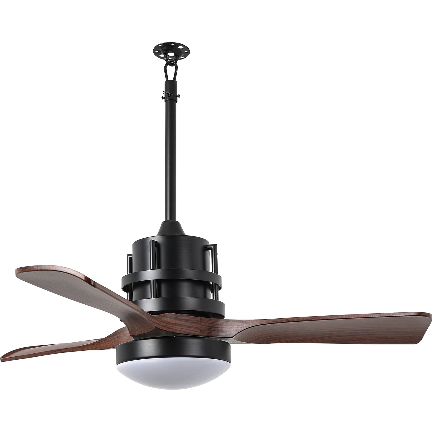HW4201-GED-BellaDepot 24" Outdoor Modern Farmhouse LED Ceiling Fan with Remote Control, Plug in Ceiling Fan