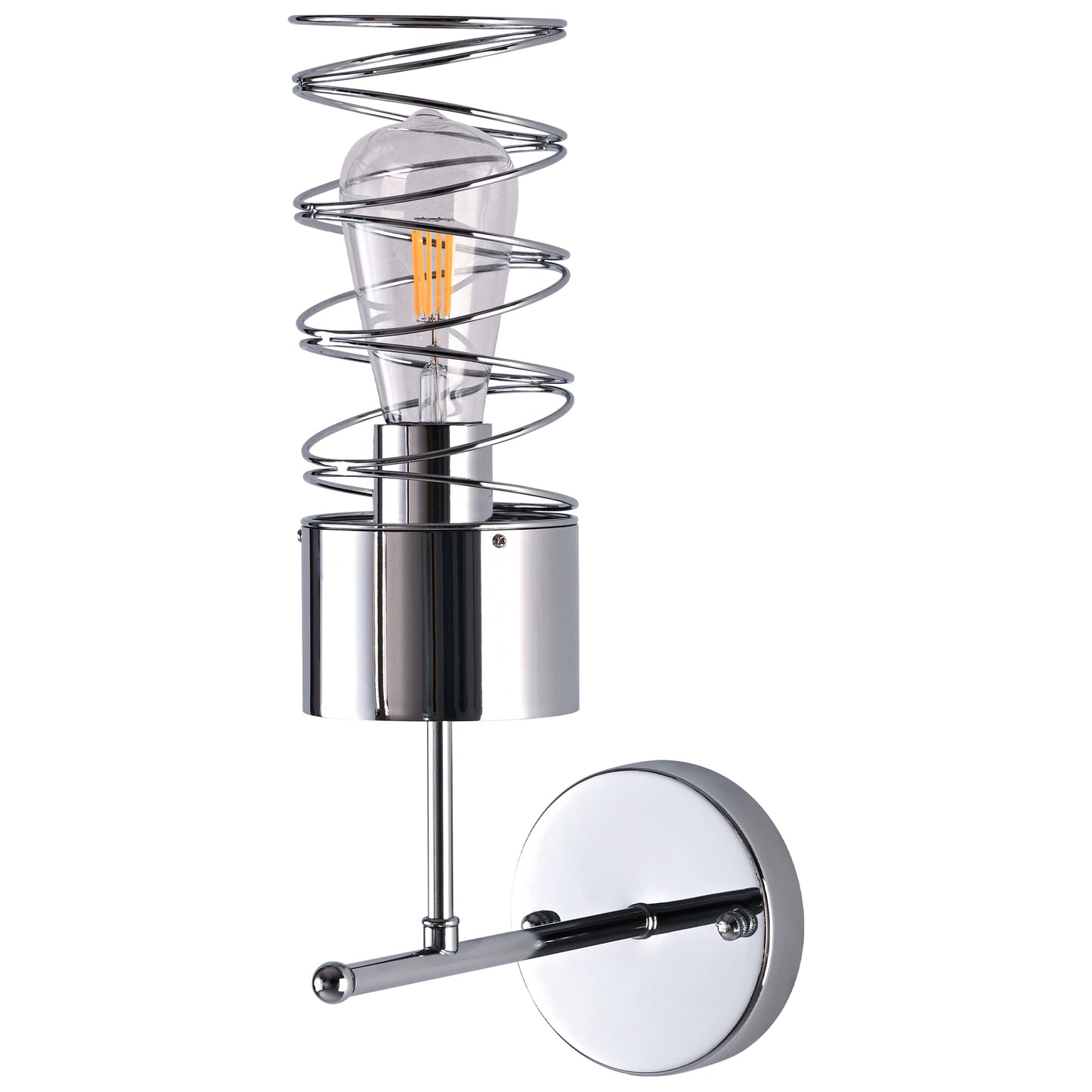 FC4103-1 Light Chrome Finish Simple Style Wall Sconce