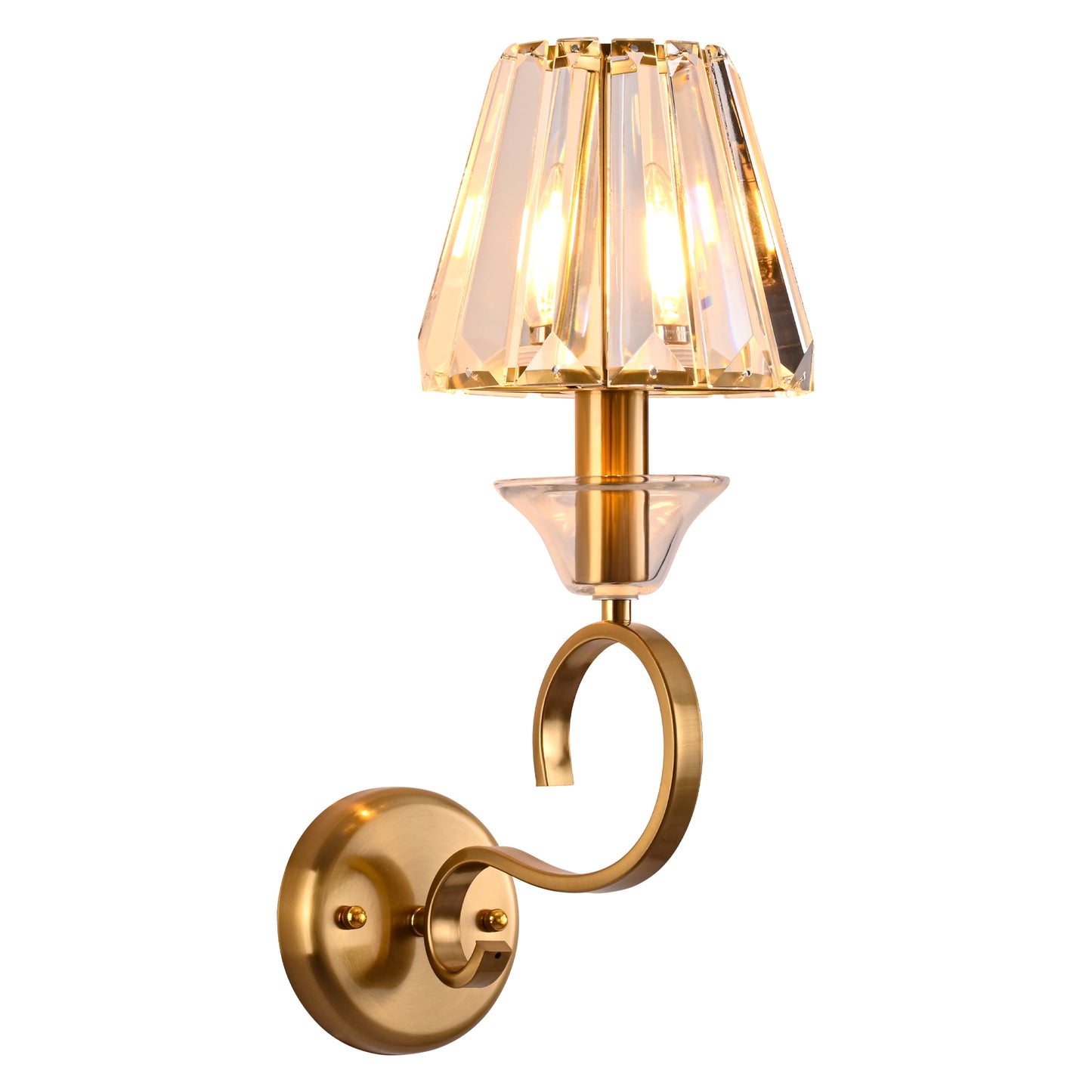 FC4104-1 Light Gold Finish Luxury Crystal Wall Sconce