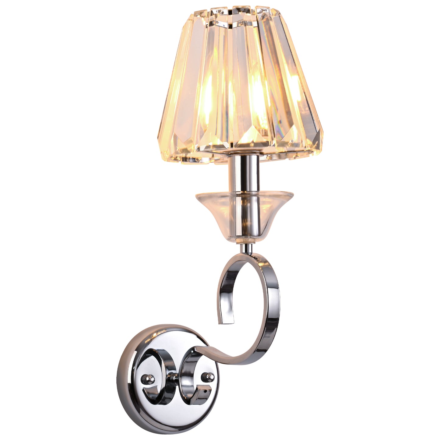 FC4105-1 Light Chrome Finish Luxury Crystal Wall Sconce