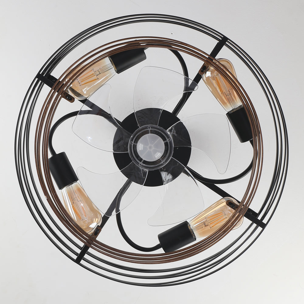 DC2029-19.69" Classic Reversible Ceiling Fan with Remote and 4 Lights, DC Motor 6 Speeds Ceiling Fan
