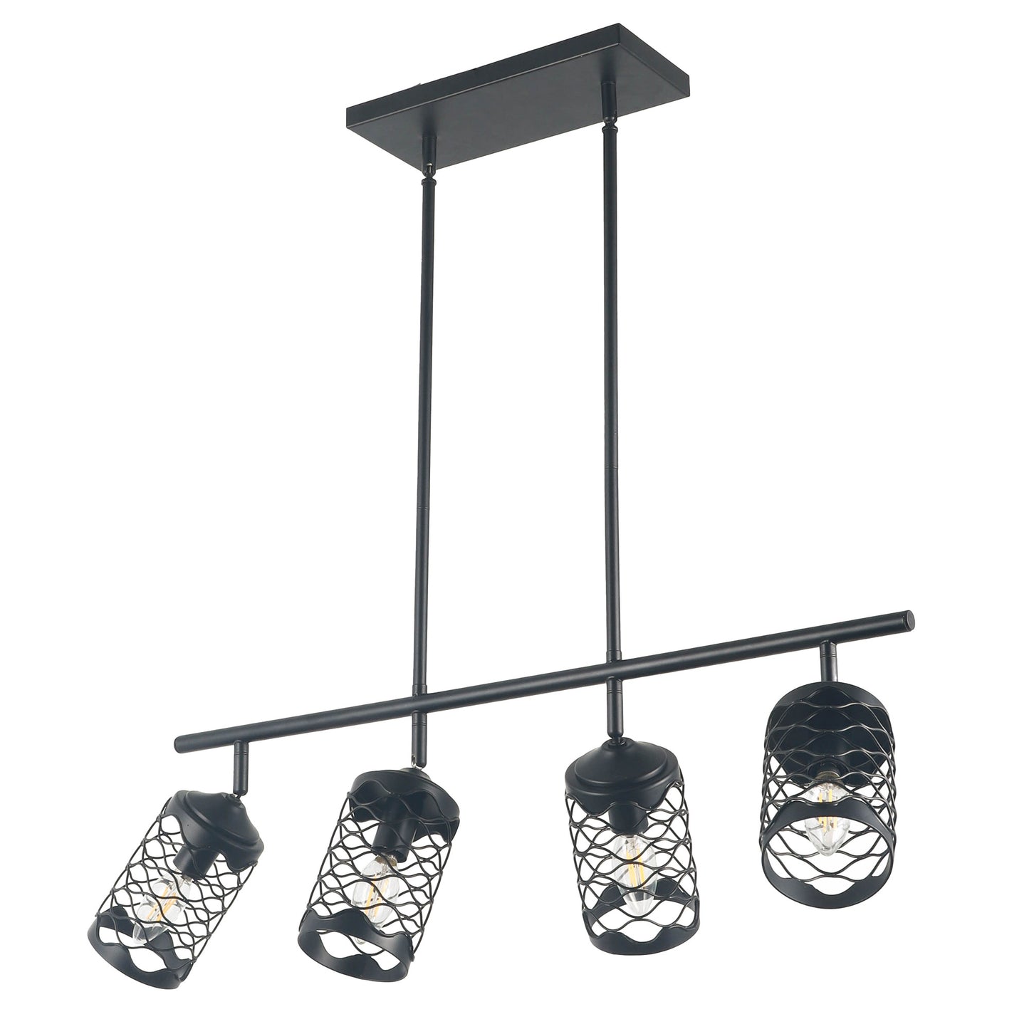 FC4082-4 Lights Modern Industrial Style Kitchen Island Lighting with Adjustable Lamp Head