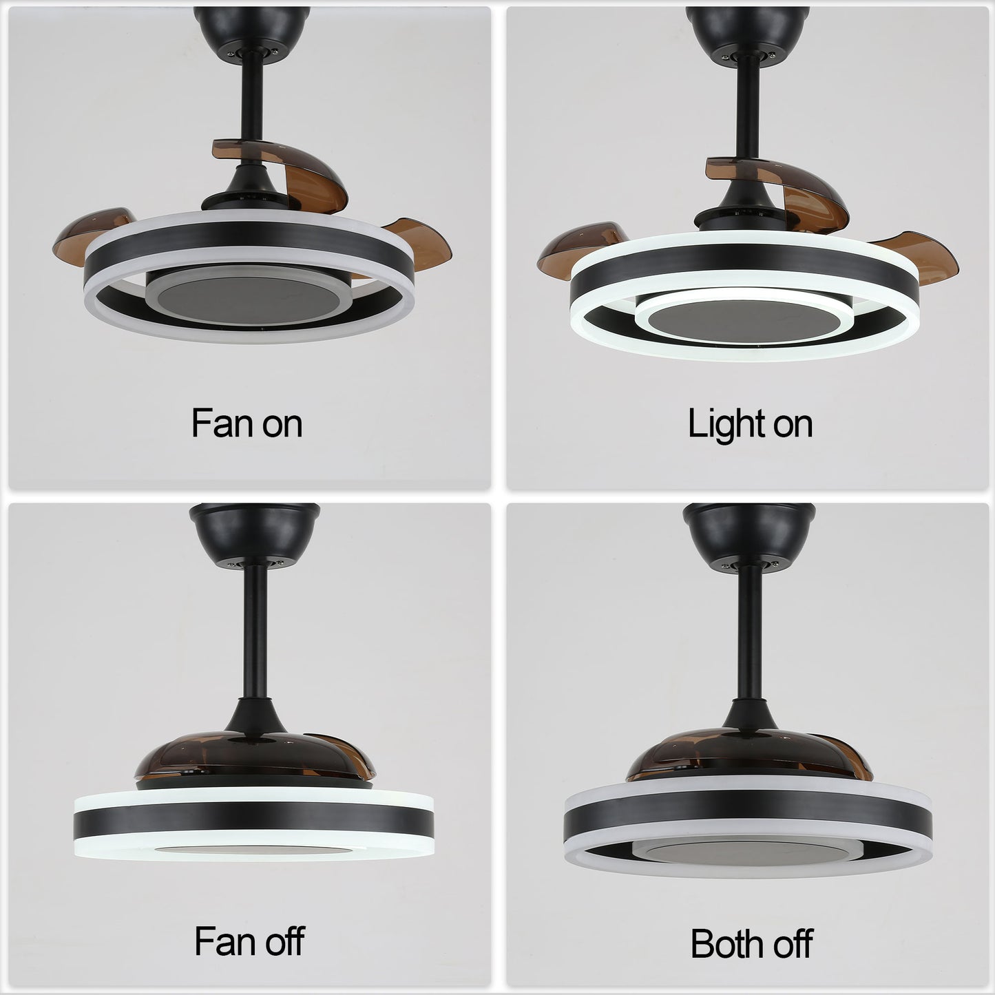 DC2205-22" Modern Reversible Ceiling Fan with Remote and LED Light Kit Included