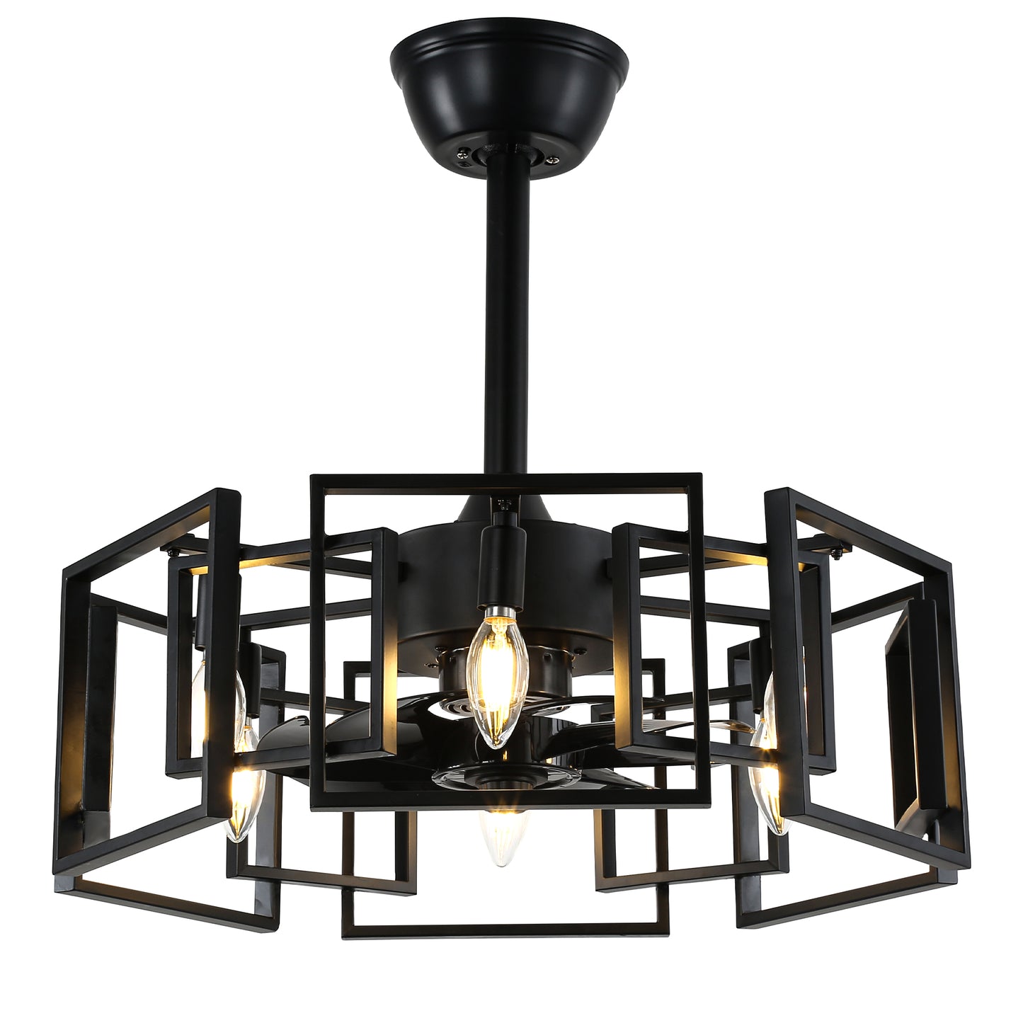 DC2029-19.69" Classic Reversible Ceiling Fan with Remote and 4 Lights, DC Motor 6 Speeds Ceiling Fan