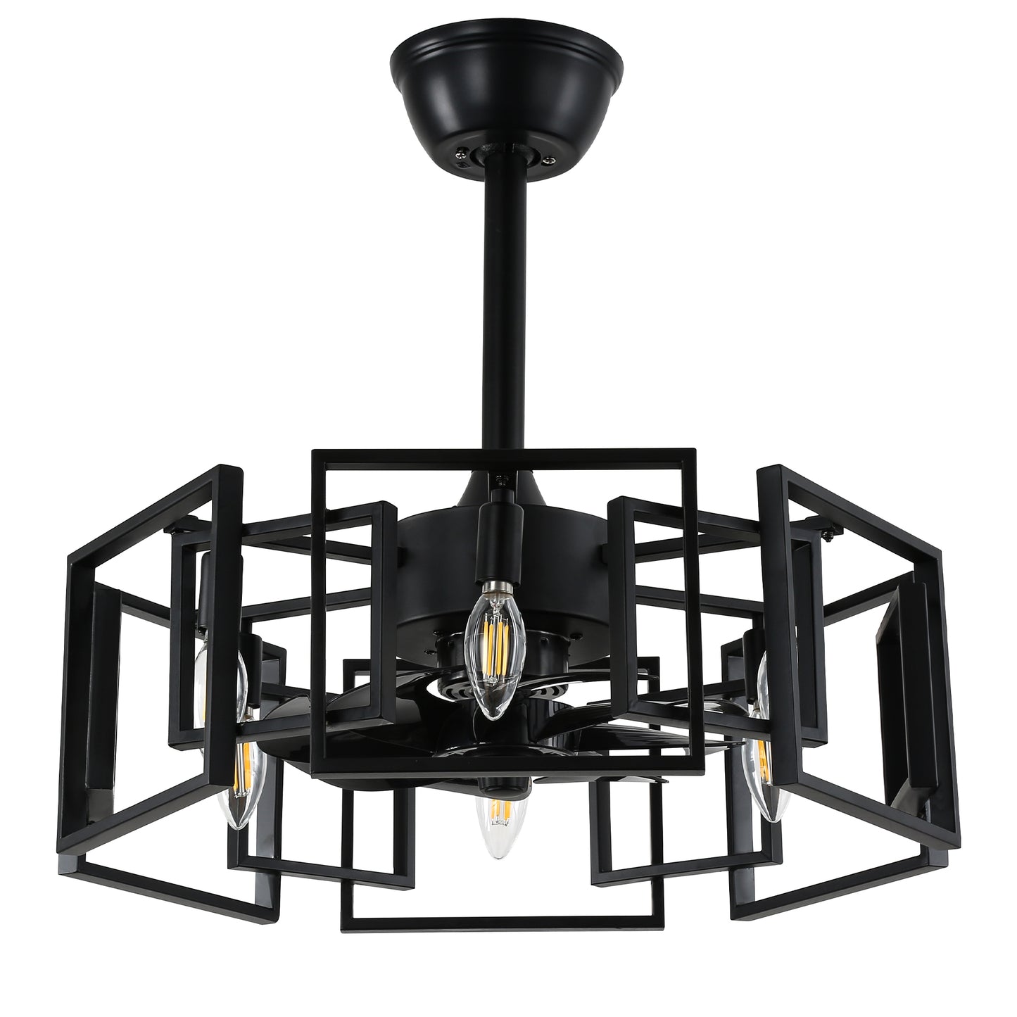 DC2029-19.69" Classic Reversible Ceiling Fan with Remote and 4 Lights, DC Motor 6 Speeds Ceiling Fan
