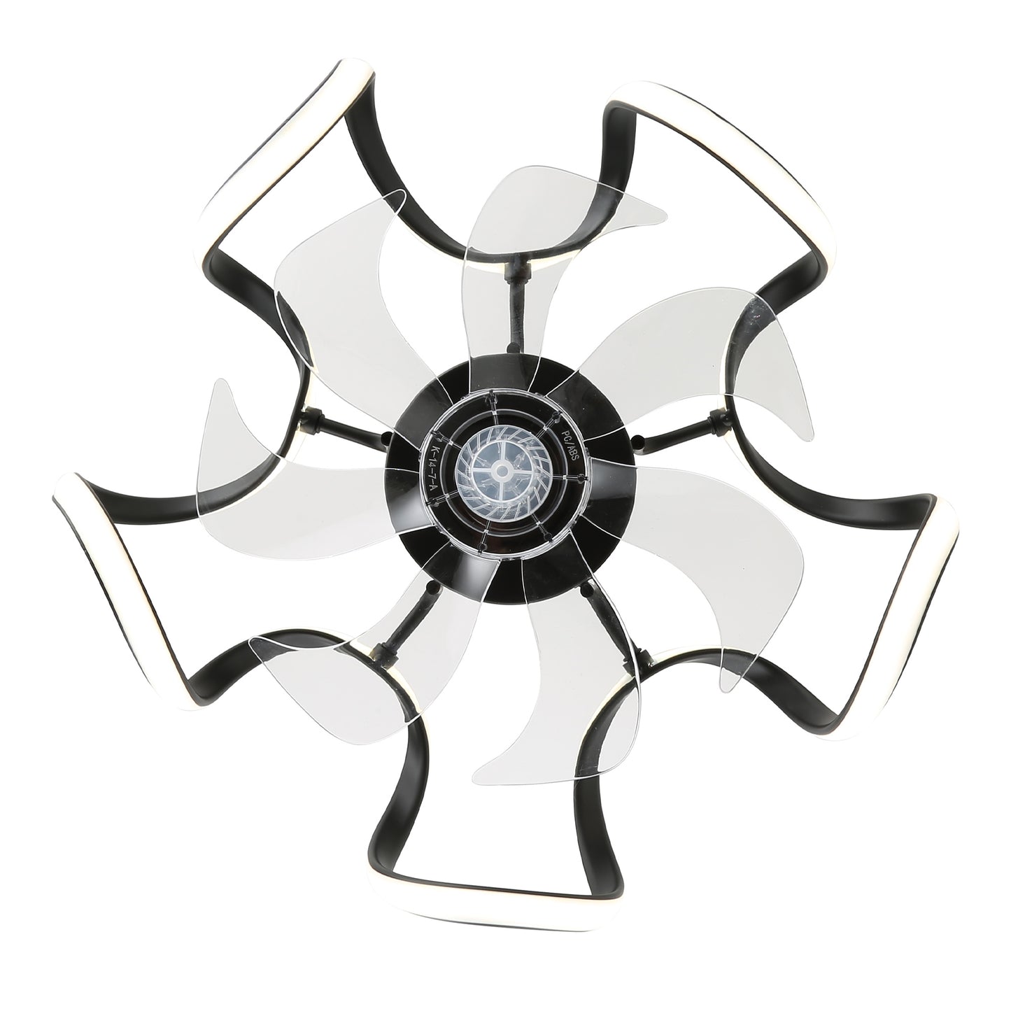 DC1902-BellaDepot 18.9" Urban Modern Bladeless Reversible Ceiling Fan with Remote and LED Light Kit Included, 6 Speeds Ceiling Fan