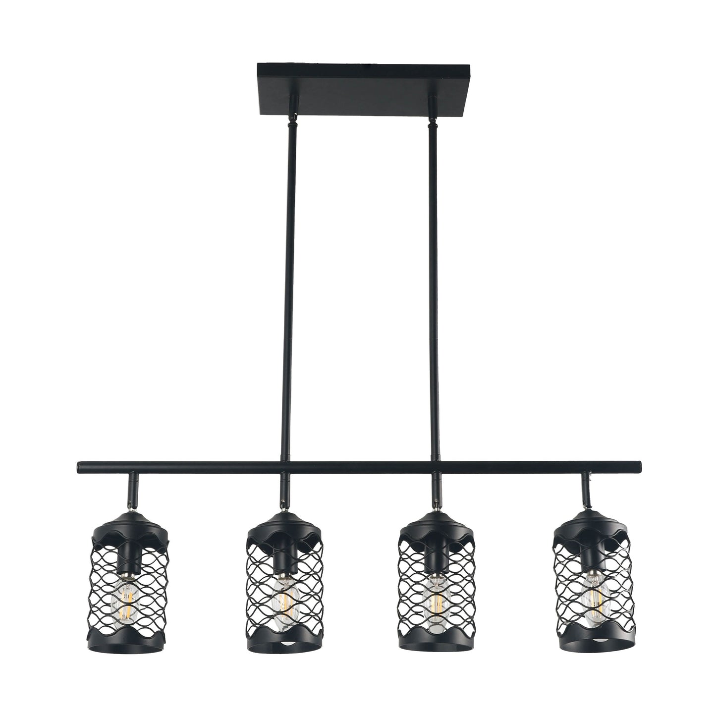 FC4082-BellaDepot 4 Lights Modern Industrial Style Kitchen Island Lighting with Adjustable Lamp Head