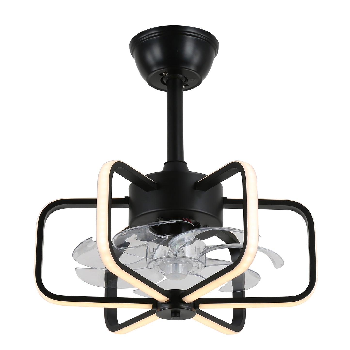 DC1815-BellaDepot 17.7" Modern Reversible Ceiling Fan with Remote and Dimmable LED Light Kit Included