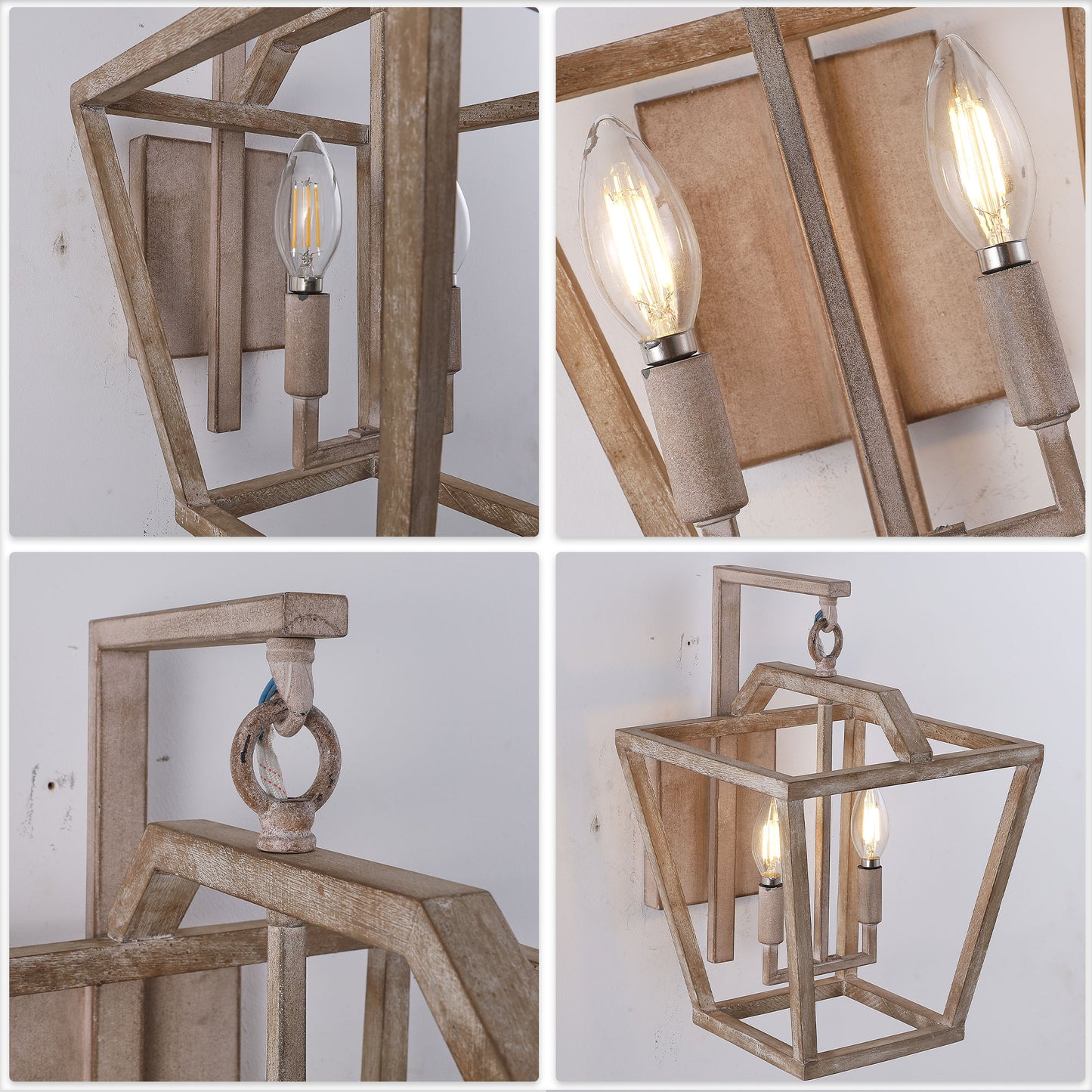 FC4068-2 Lights Cottage Wall Sconce, Indoor and Outdoor Universal Light Fixture