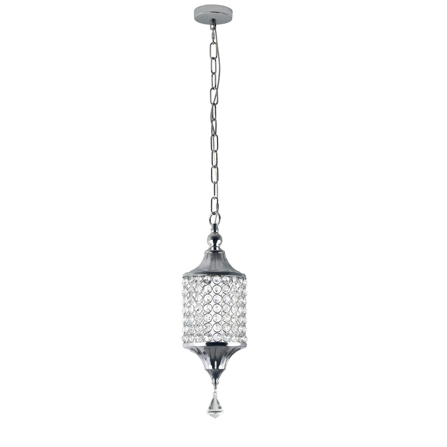 FC4075-BellaDepot LED Glamorous Luxury Crystal Geometric Chandelier, Height Adjustable Pendant Light