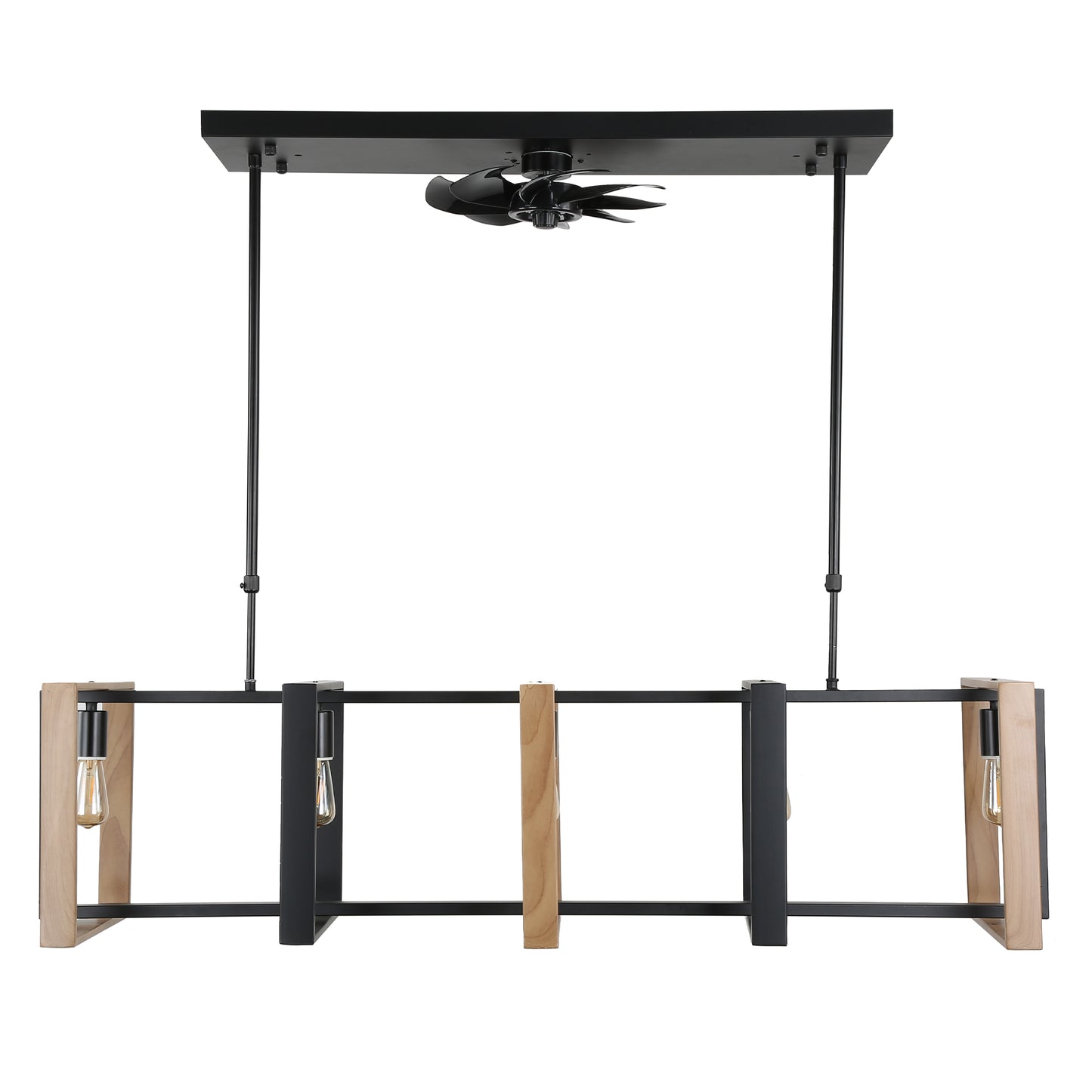 CT1002-BellaDepot 47.2" Industrial Reversible Kitchen Island Ceiling Fan with Remote and Lights