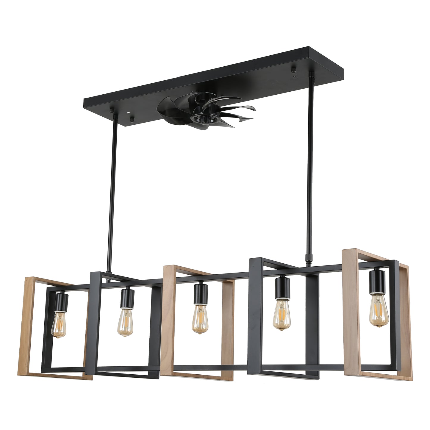 CT1002-BellaDepot 47.2" Industrial Reversible Kitchen Island Ceiling Fan with Remote and Lights