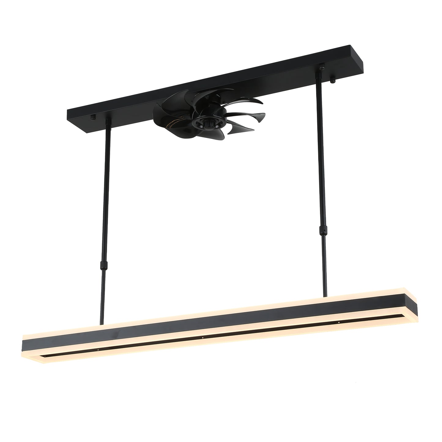 CT1003-BellaDepot 39.4" Contemporary Kitchen Island Ceiling Fan with Remote and Dimmable LED Light Kit Included