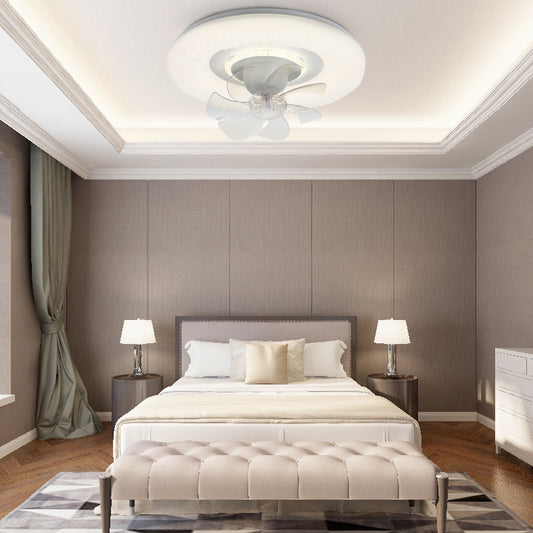 DC2012-BellaDepot 17.7" Modern Style Low Profile Reversible Ceiling Fan with LED Light Kit Included and Remote