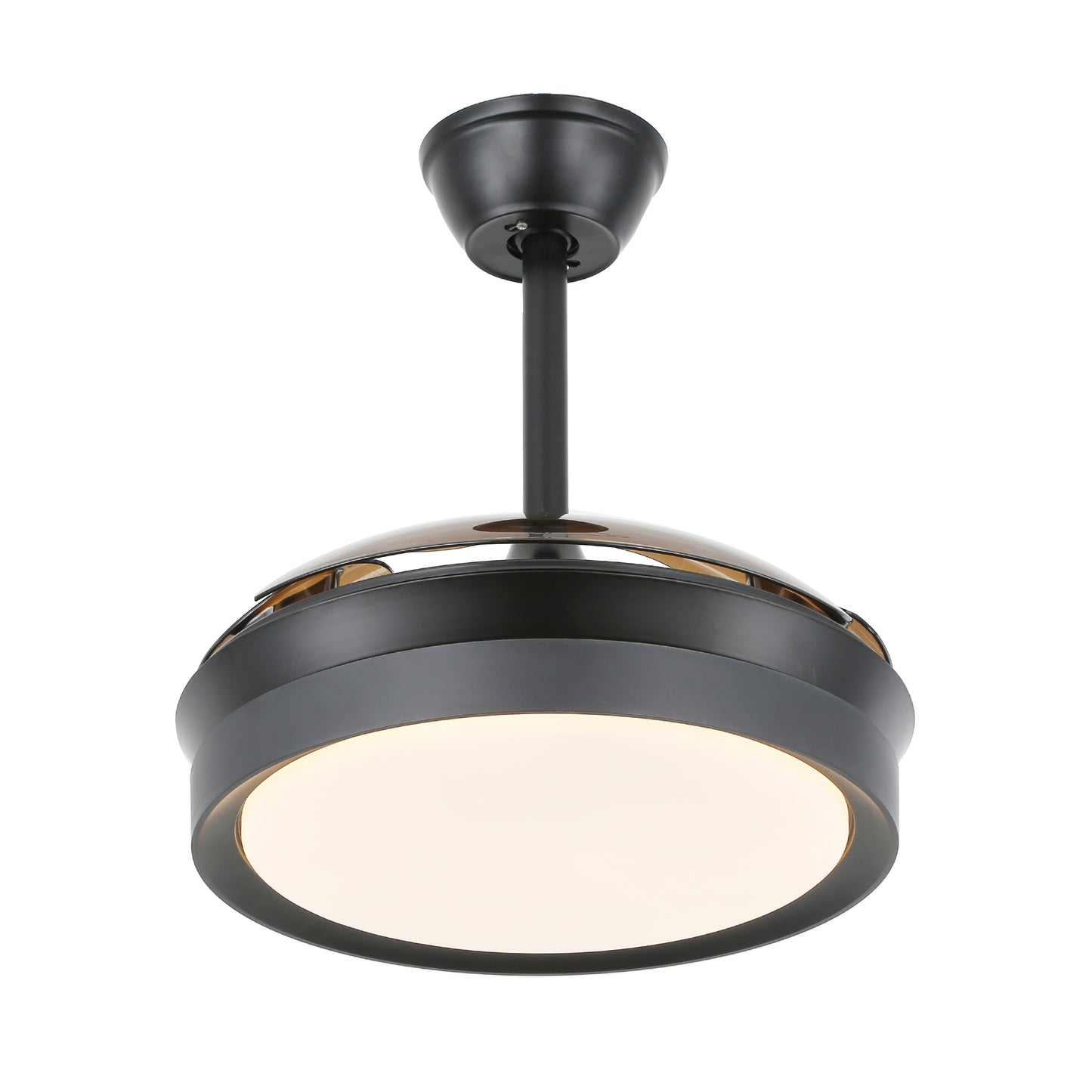 36" Dimmable Ceiling Fan with LED Light and Remote Retractable Blades