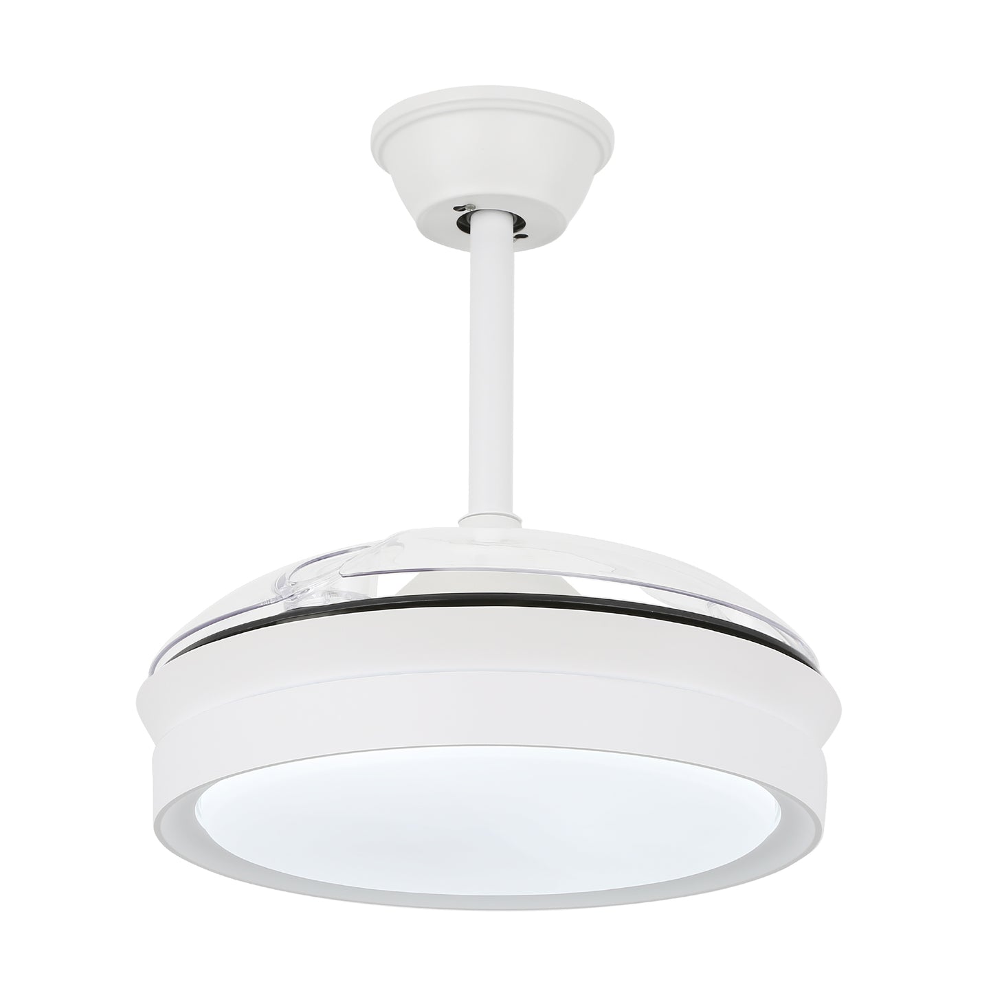 36" Dimmable Ceiling Fan with LED Light and Remote Retractable Blades