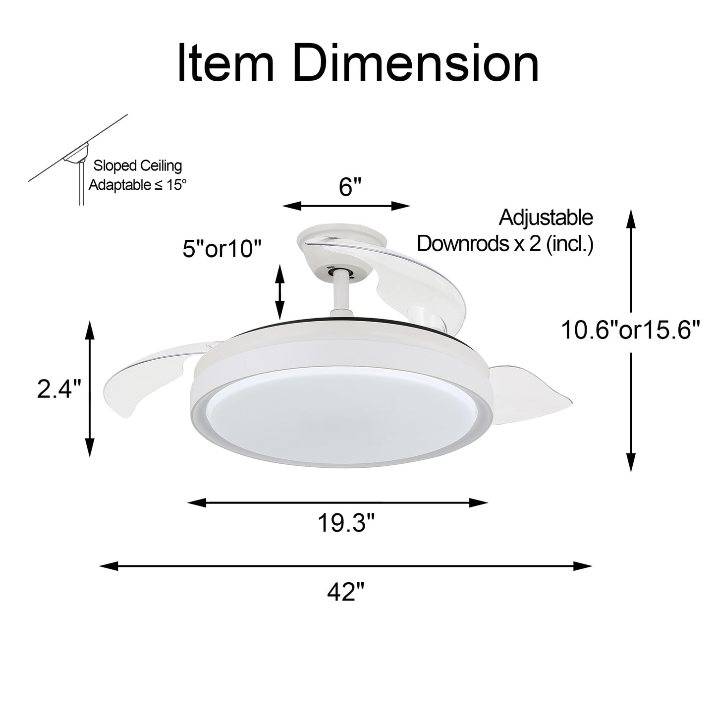 Replacement BD4205-W Ceiling Fan