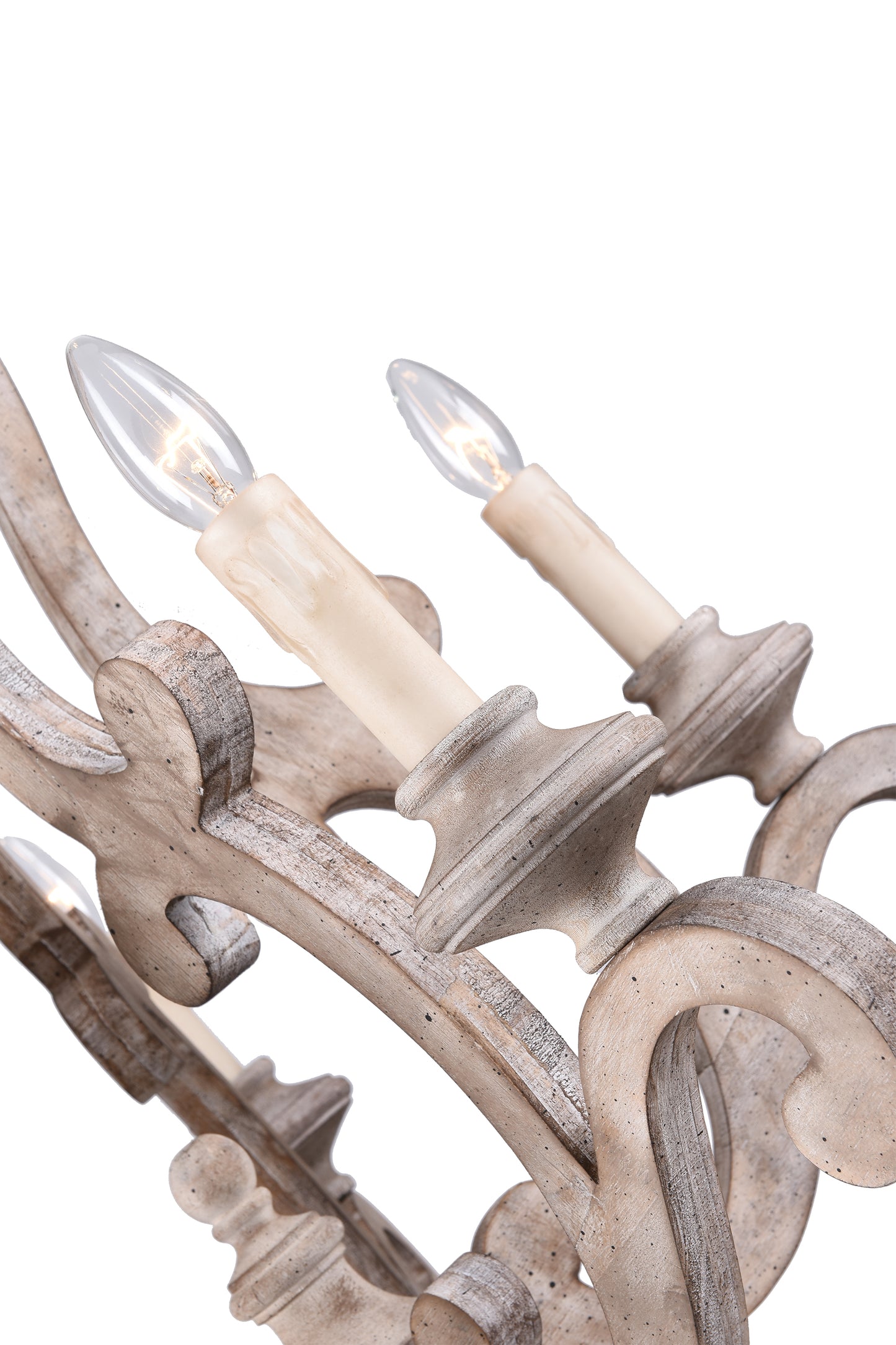 Antique 5-Light Candle Chandelier with Farmhouse Pendant Lights for Dining Room, Bedroom, and Living Room