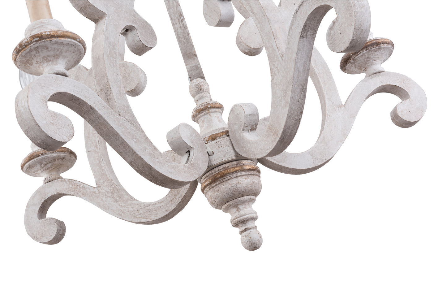 Antique 5-Light Candle Chandelier with Farmhouse Pendant Lights for Dining Room, Bedroom, and Living Room