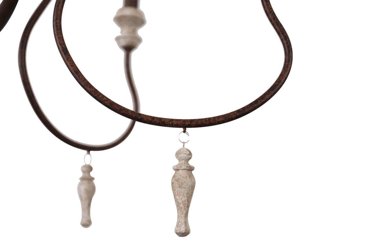 FC4005-BellaDepot 6 Lights Mid Century Classic Distressed Wood Chandelier with Adjustable Chain