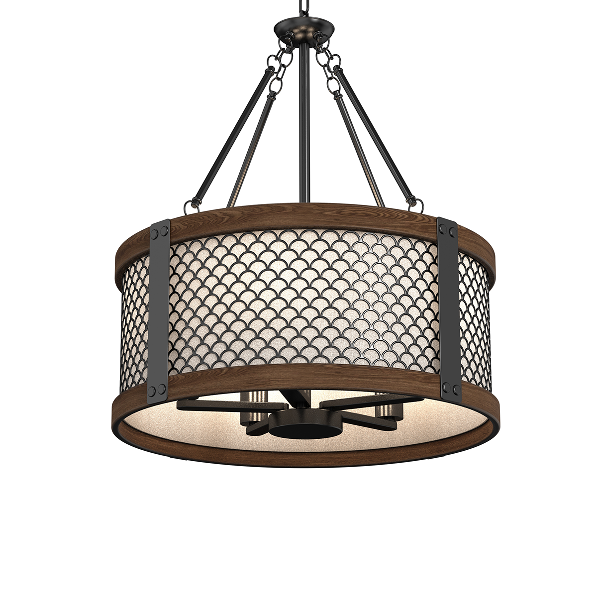 24" Fandelier Ceiling Fan with Lighting 0804