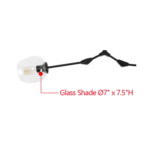 1 Replacement Glass Globe for Bella Depot Glass Chandelier