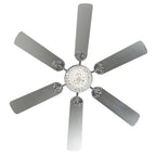 65 Inch Black/Chrome Modern Glam Crystal Ceiling Fan with Dimmable LED Light and Remote, 6 Speeds DC Motor Ceiling Fan with Crystals