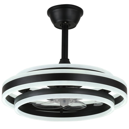 DC2028-19.7" LED Reversible Ceiling Fan with Remote and Lights Support Stepless Dimming DC Motor 6 Speeds