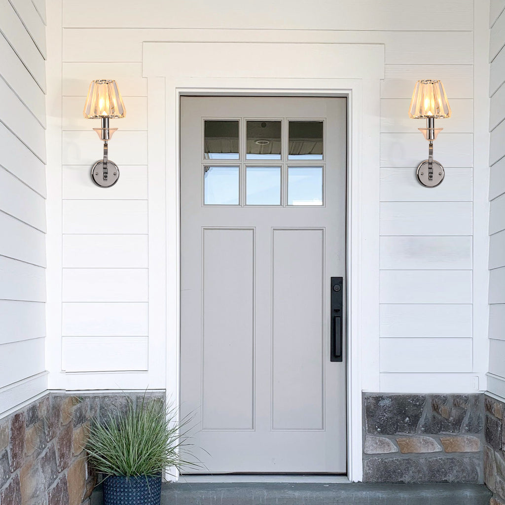 FC4105-1 Light Chrome Finish Luxury Crystal Wall Sconce