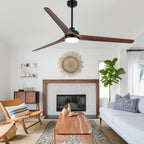72 Inch Modern Farmhouse Extra Large Ceiling Fan with Dimmable LED Light and Remote, 6 Speeds DC Motor Reversible Ceiling Fan for Large Room