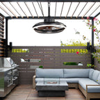 HW2001-BellaDepot 20" Compact Outdoor Caged Ceiling Fan with Remote Control, Waterproof Fan with LED Lights