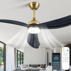 52 Inch Modern Smart Propeller Ceiling Fan with Dimmable LED Light and Remote & APP Control, 6-Speed Reversible Ceiling Fan