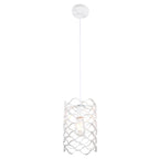 1 - Light White Cylinder Pendant Light, 6.7" Dining Room Light Fixtures Kitchen Island Light