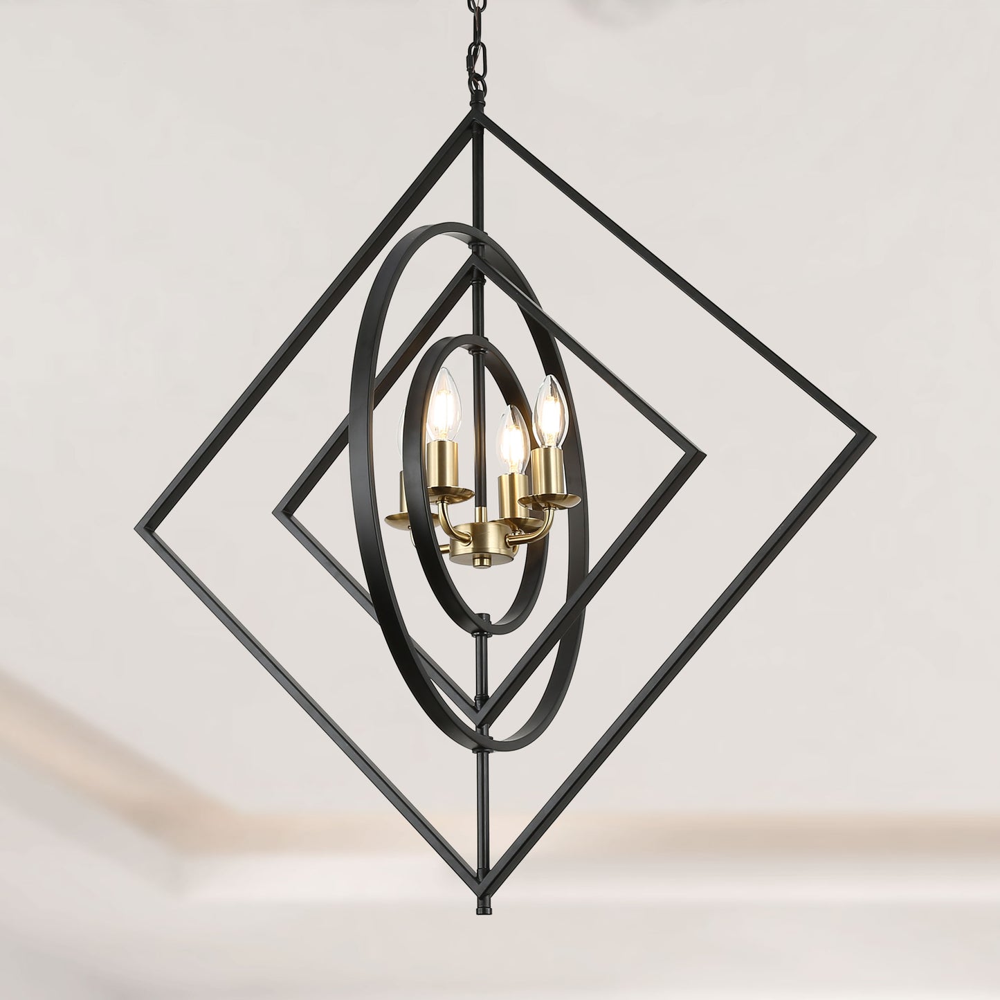 FC4072-30.6" Creative Metal Chandelier with Adjustable Chain, Home Decor