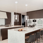 1 - Light White Cylinder Pendant Light, 6.7" Dining Room Light Fixtures Kitchen Island Light