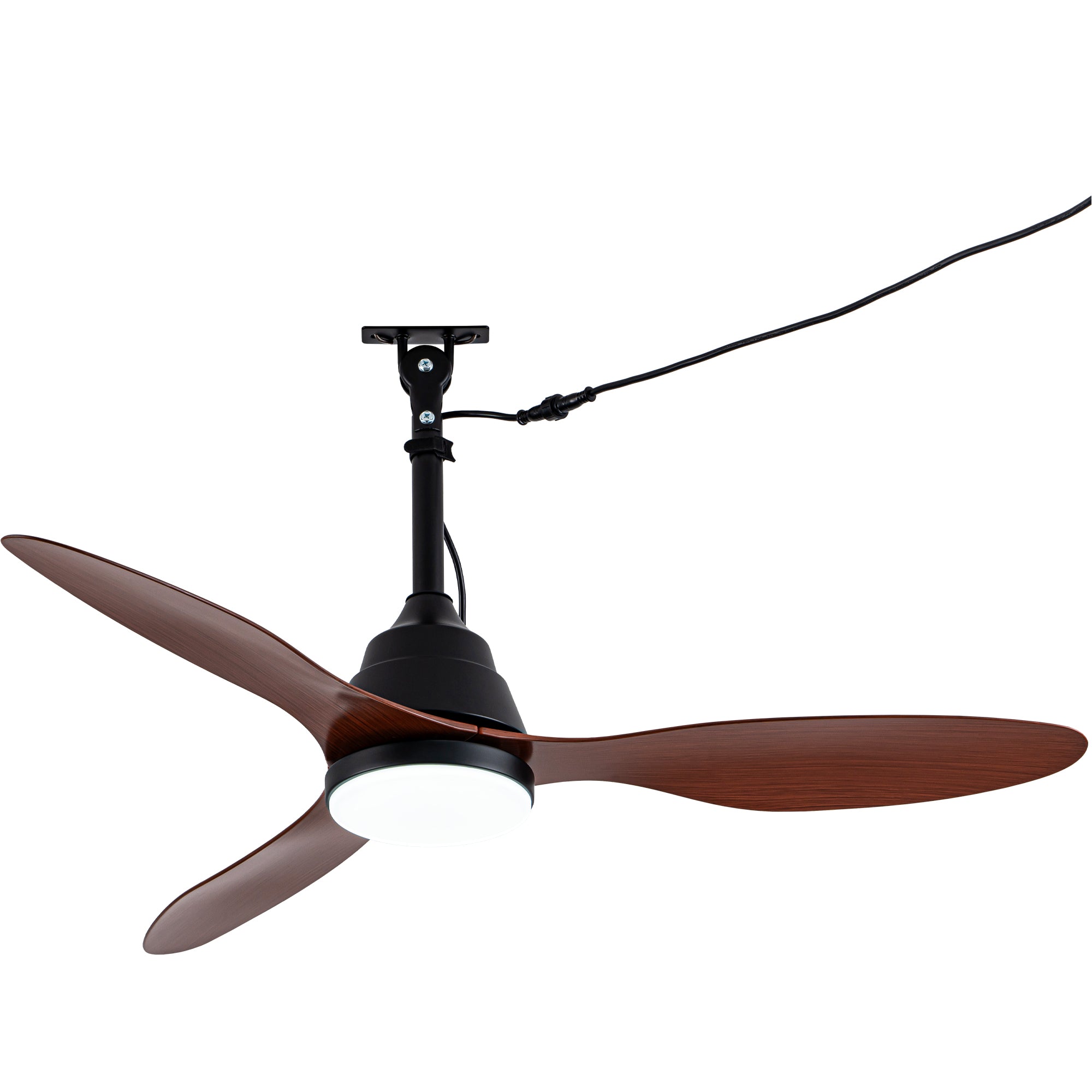 42 Inch Modern Farmhouse Smart Outdoor Ceiling Fan with Dimmable LED and Remote, 6-Speed 3-Blade Waterproof Ceiling Fans Plug In Outside Patio Fan