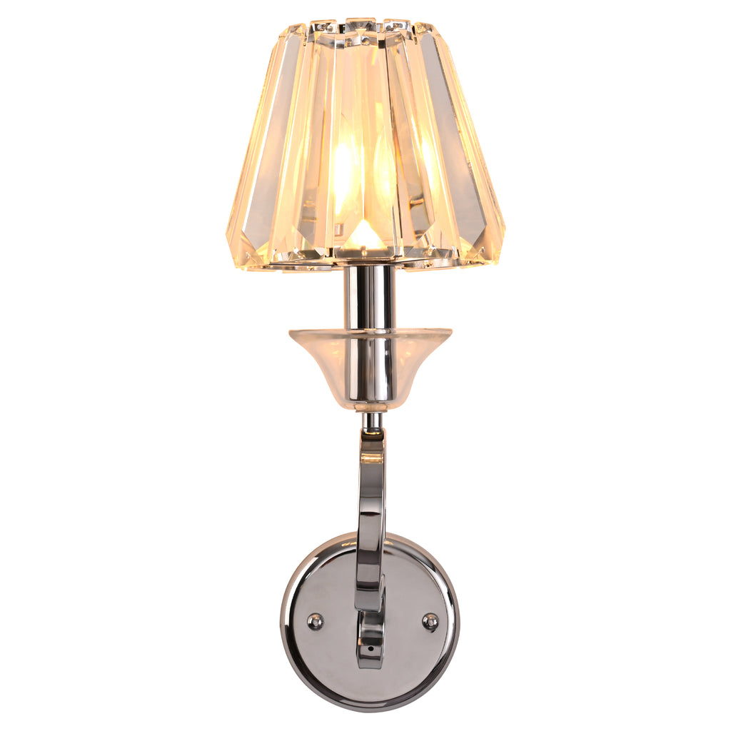 FC4105-1 Light Chrome Finish Luxury Crystal Wall Sconce
