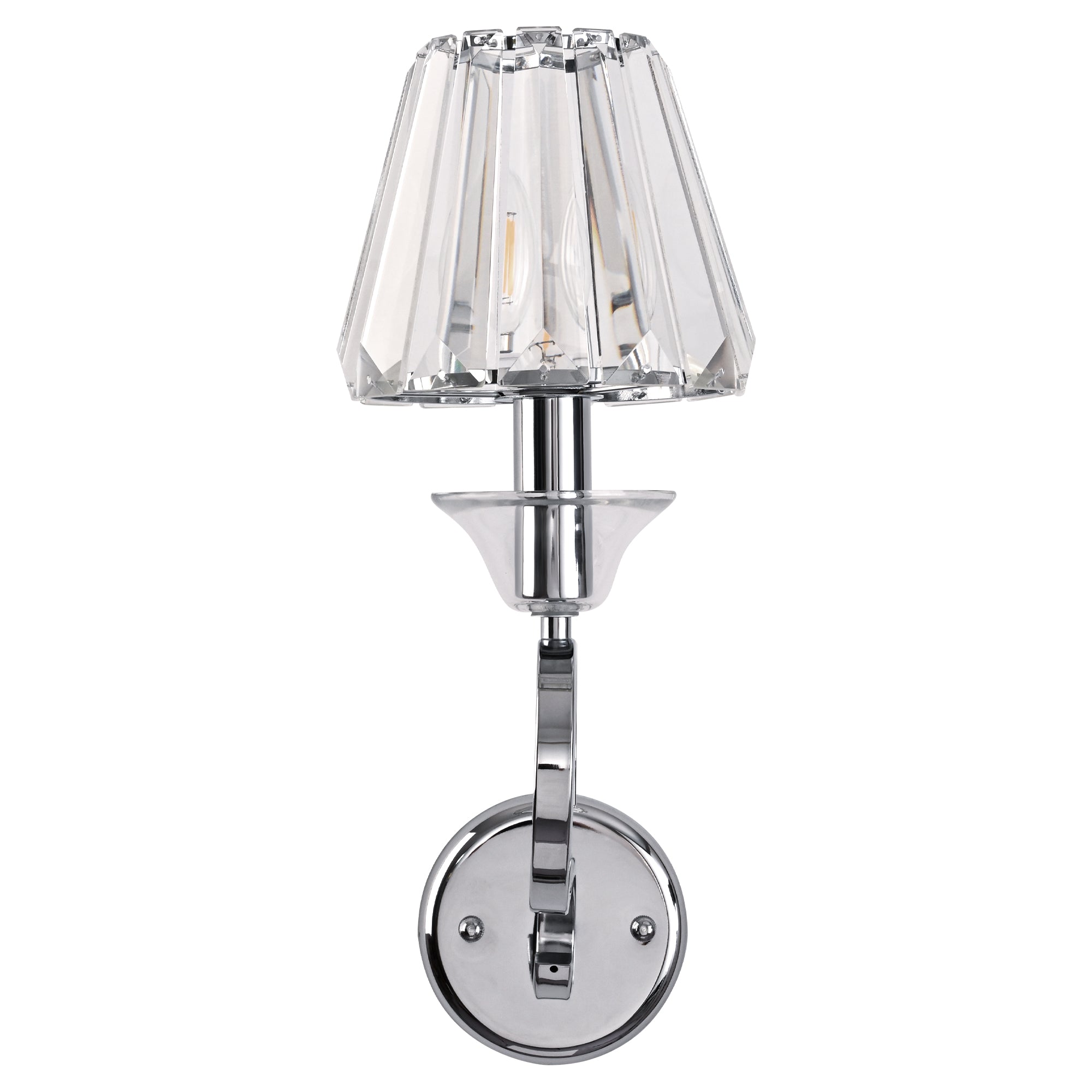 FC4105-1 Light Chrome Finish Luxury Crystal Wall Sconce