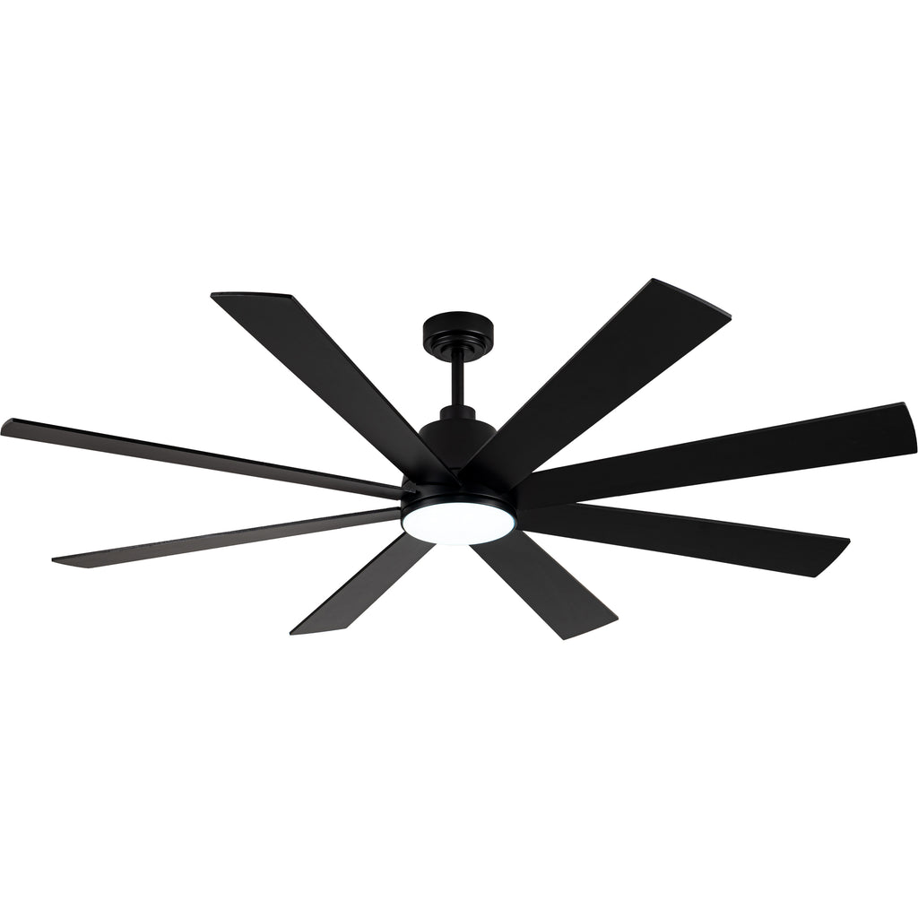72 Inch Black Extra Large Ceiling Fan with Dimmable LED Light and Remote, 6-Speed Reversible DC Motor Ceiling Fan for Large Rooms, Dual-Finish Blades, Adjustable Height