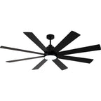 72 Inch Black Extra Large Ceiling Fan with Dimmable LED Light and Remote, 6-Speed Reversible DC Motor Ceiling Fan for Large Rooms, Dual-Finish Blades, Adjustable Height