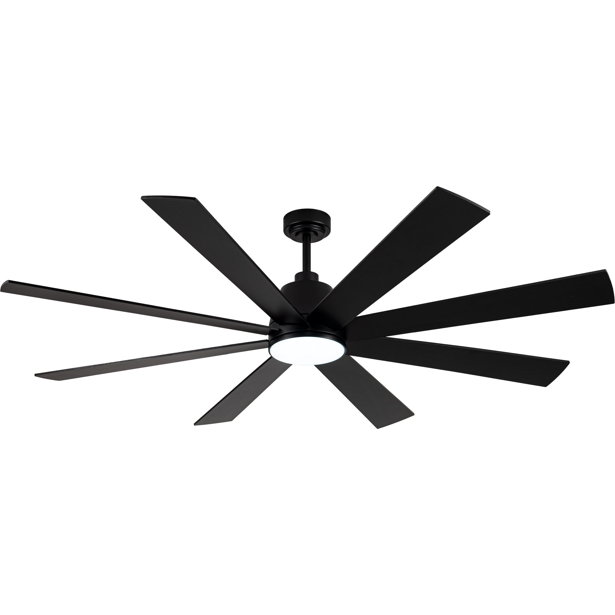 72 Inch Black Extra Large Ceiling Fan with Dimmable LED Light and Remote, 6-Speed Reversible DC Motor Ceiling Fan for Large Rooms, Dual-Finish Blades, Adjustable Height