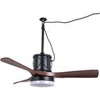42 Inch Modern Farmhouse Smart Outdoor Ceiling Fan with Dimmable LED and Remote, 6 Speeds Waterproof Ceiling Fans Plug In Outside Patio Fan