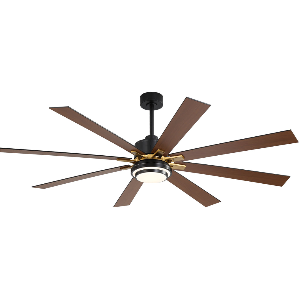 72 Inch Modern Ceiling Fan with LED Light and Remote Control, 6 Speeds DC Motor Reversible Large Ceiling Fan for Living Room