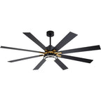 72 Inch Modern Ceiling Fan with LED Light and Remote Control, 6 Speeds DC Motor Reversible Large Ceiling Fan for Living Room
