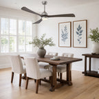 62 Inch Modern Industrial Large 3 Blade Ceiling Fan with Lights & Remote Control, 6 Speed DC Motor Reversible Ceiling Fan