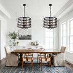 Crystal 20 Inch Metal Caged Chain Chandelier Luxurious  Modern with 5 Light Bulbs Chandelier Adjustable Chain Pendant Light Suit for Bedrooms, Kitchens, Dining Room