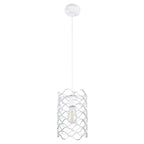 1 - Light White Cylinder Pendant Light, 6.7" Dining Room Light Fixtures Kitchen Island Light