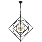 4 - Lights 30.6" Industrial DIY Shape Metal Chandelier with Adjustable Chain, Home Decoration Pendant Light