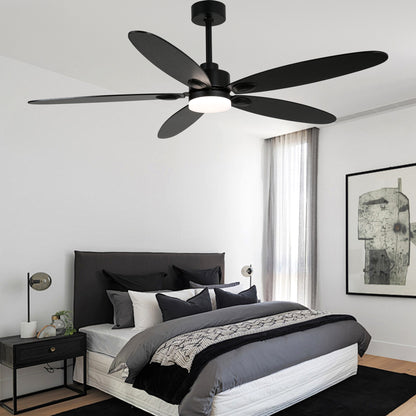 DC256001-BellaDepot 60" Modern Contemporary Stylish Design Ceiling Fan with Remote Control and LED Lights, Reversible 6 Speeds Ceiling Fan for All Seasons